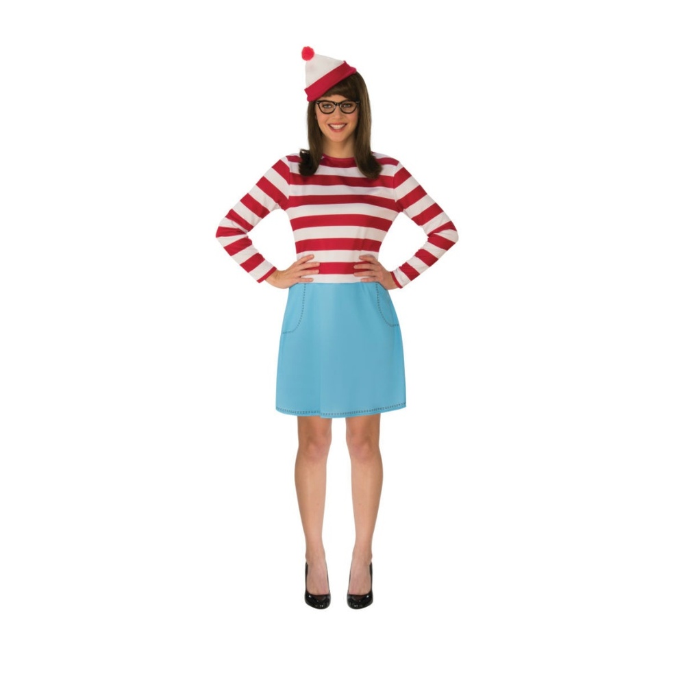 Plus Size Where's Waldo Wenda Costume 16 18 20 22